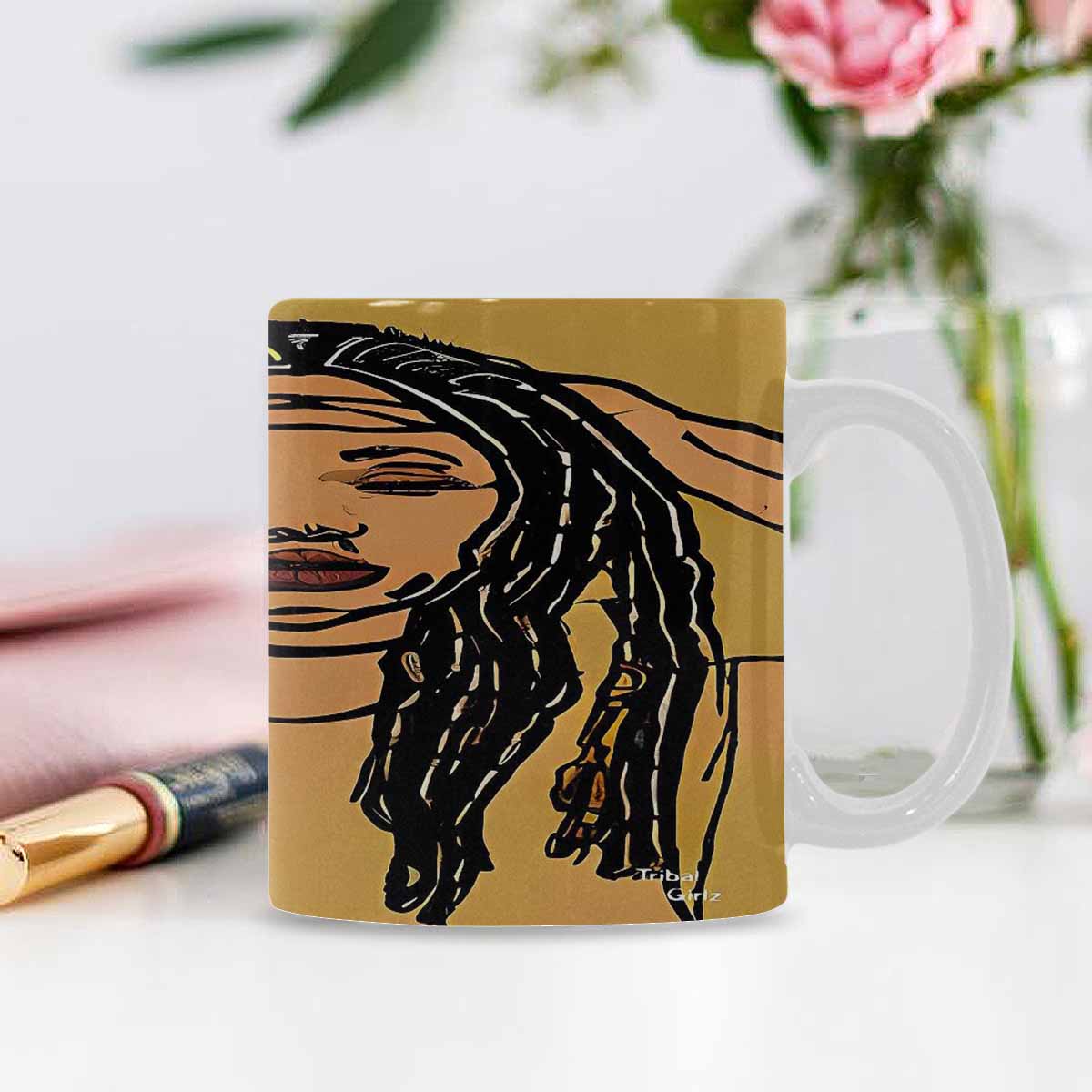 Dreads & Braids, coffee mug, african tribalgirlz Fulangiara 24