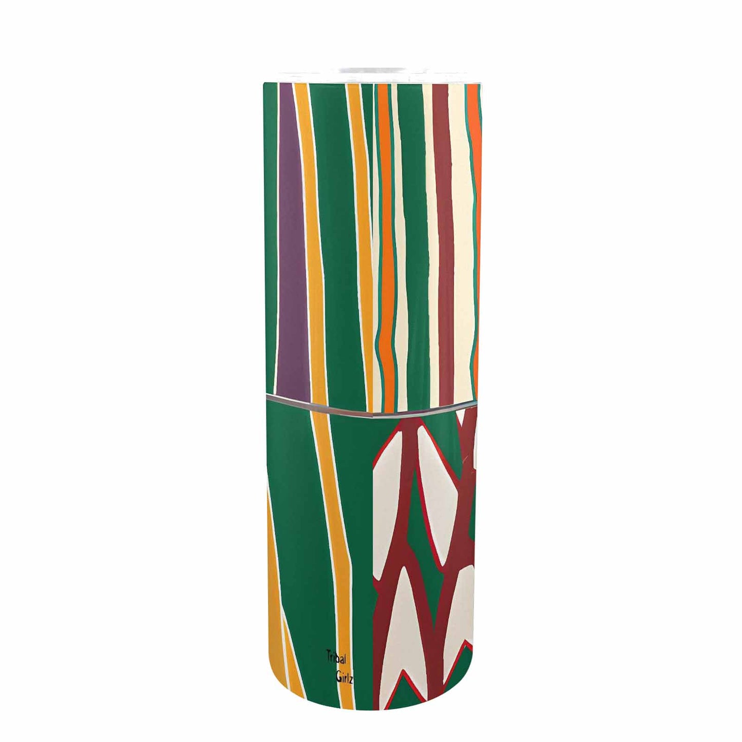 African Art, tall stainless steel insulated tumbler, travel mug, design 43