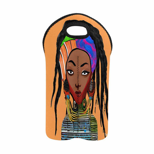 Dreads & Braids, 2 bottle wine bag, picnic or gift, african tribalgirlz Fulangiara 18