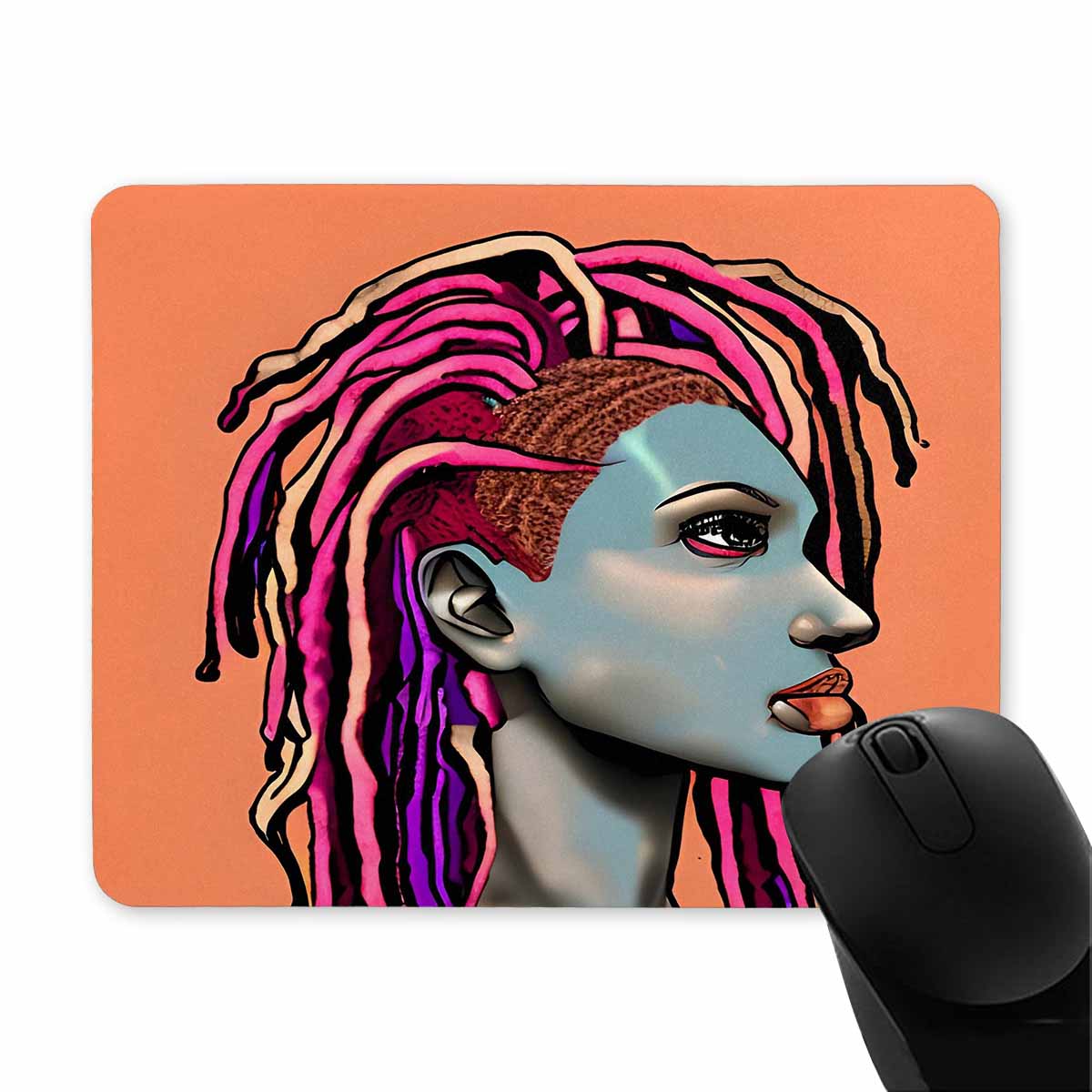 Dreads & Braids, 9 x 7 in amazing design mouse pad, Fulangiara 5