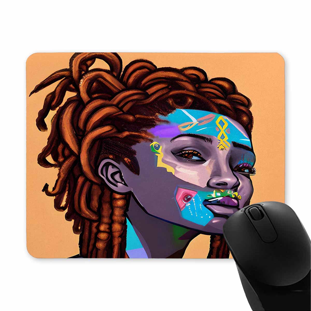 Dreads & Braids, 9 x 7 in amazing design mouse pad, Fulangiara 36