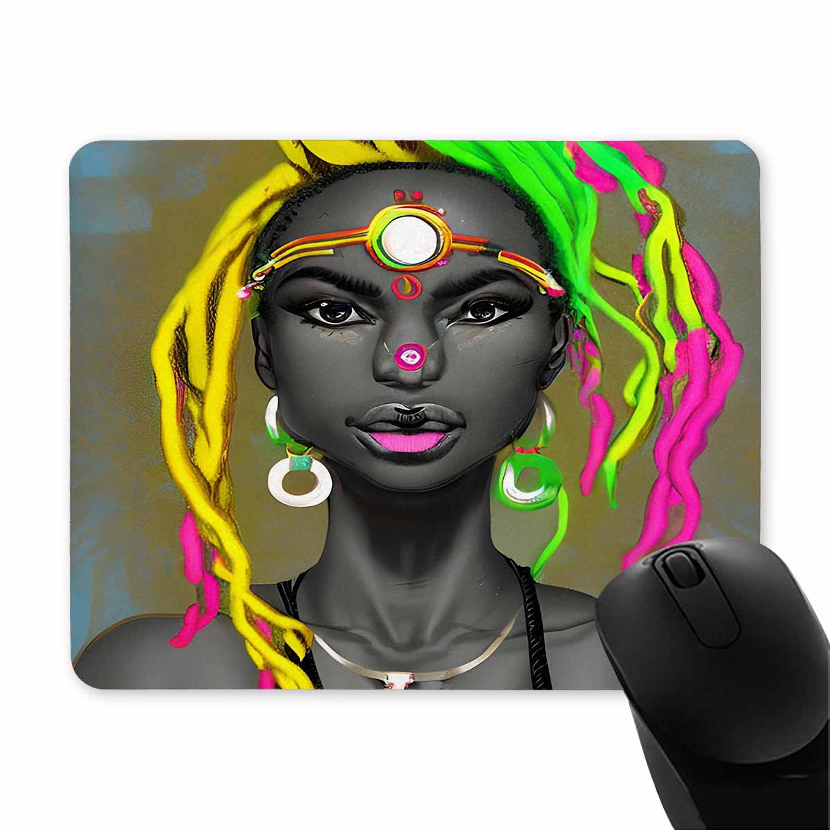 Dreads & Braids, 9 x 7 in amazing design mouse pad, Fulangiara 6