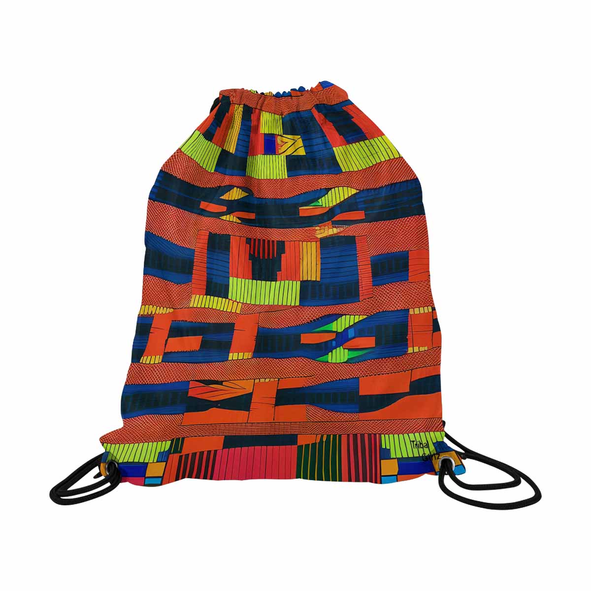 African artsy drawstring sling bag, design 44