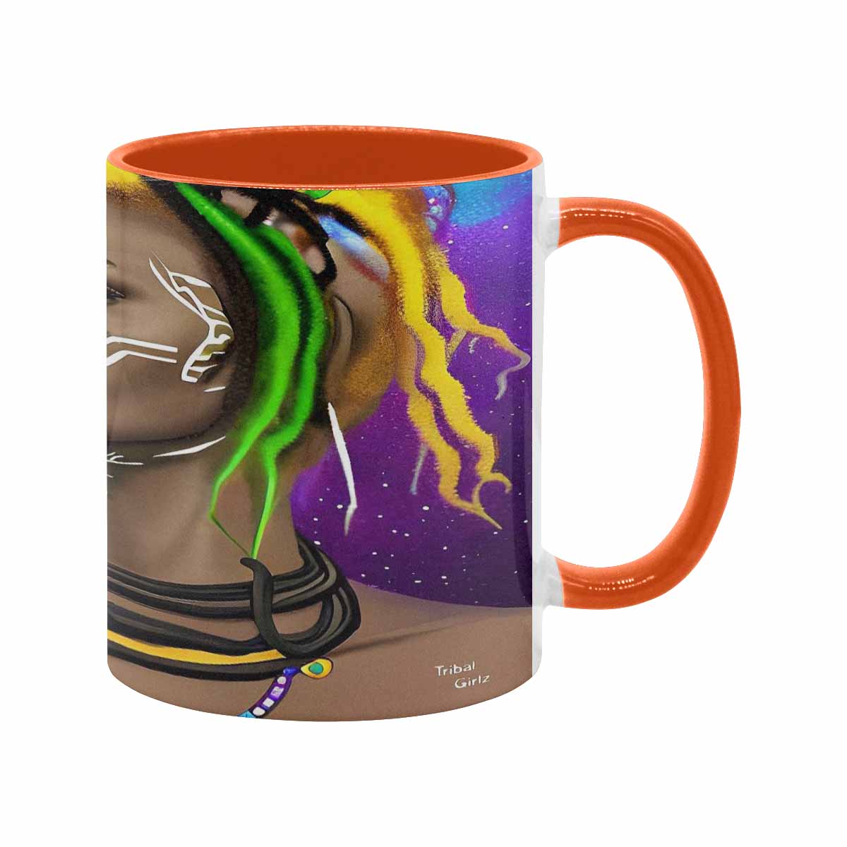 Dreads & Braids, custom color edge coffee mug, african tribalgirlz Fulangiara 1