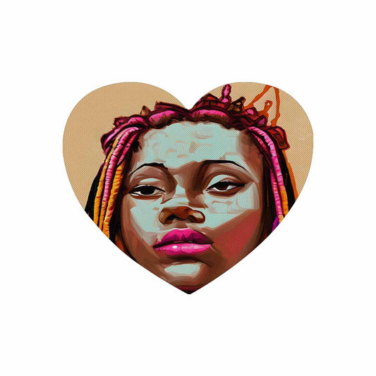 Dreads & Braids, heart shape mouse pad, Fulangiara 11