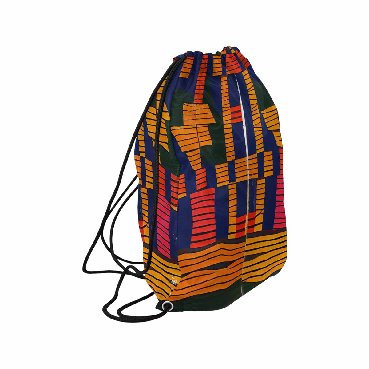 African artsy drawstring sling bag, design 18