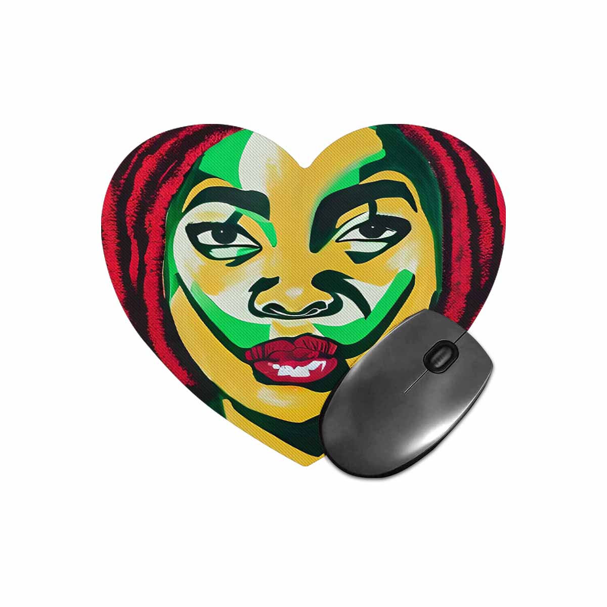 Dreads & Braids, heart shape mouse pad, Fulangiara 50