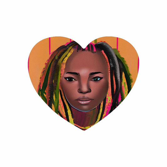 Dreads & Braids, heart shape mouse pad, Fulangiara 12