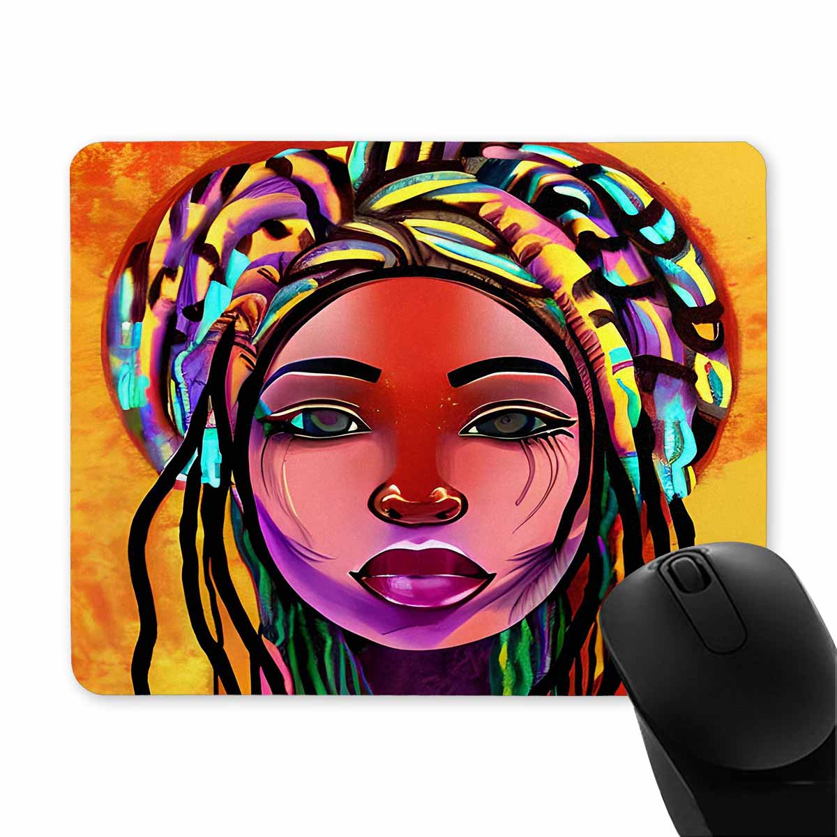 Dreads & Braids, 9 x 7 in amazing design mouse pad, Fulangiara 22