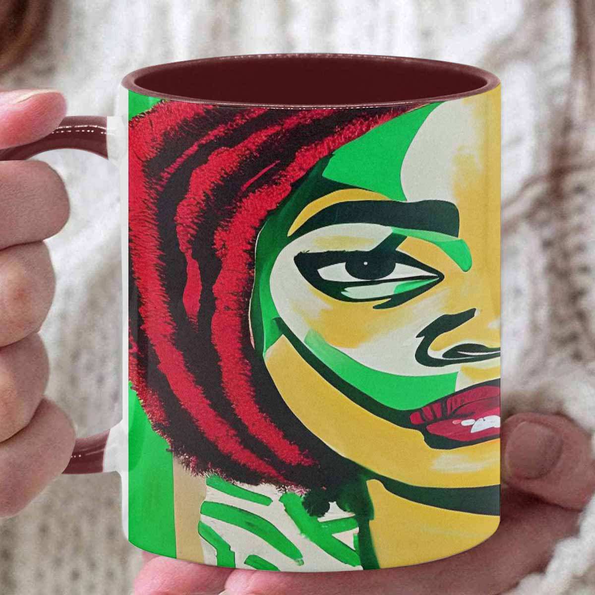 Dreads & Braids, inner color coffee mug, african tribalgirlz Fulangiara 50