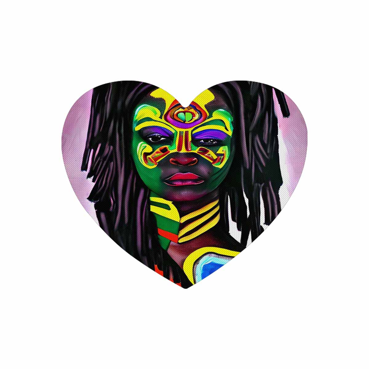 Dreads & Braids, heart shape mouse pad, Fulangiara 15