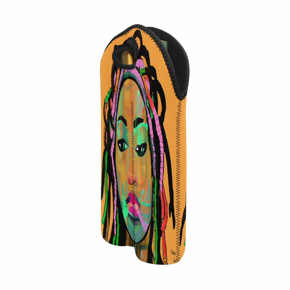 Dreads & Braids, 2 bottle wine bag, picnic or gift, african tribalgirlz Fulangiara 3