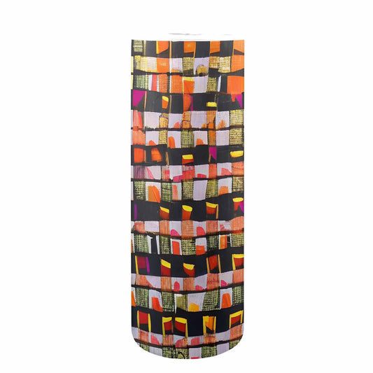 African Art, tall stainless steel insulated tumbler, travel mug, design 17