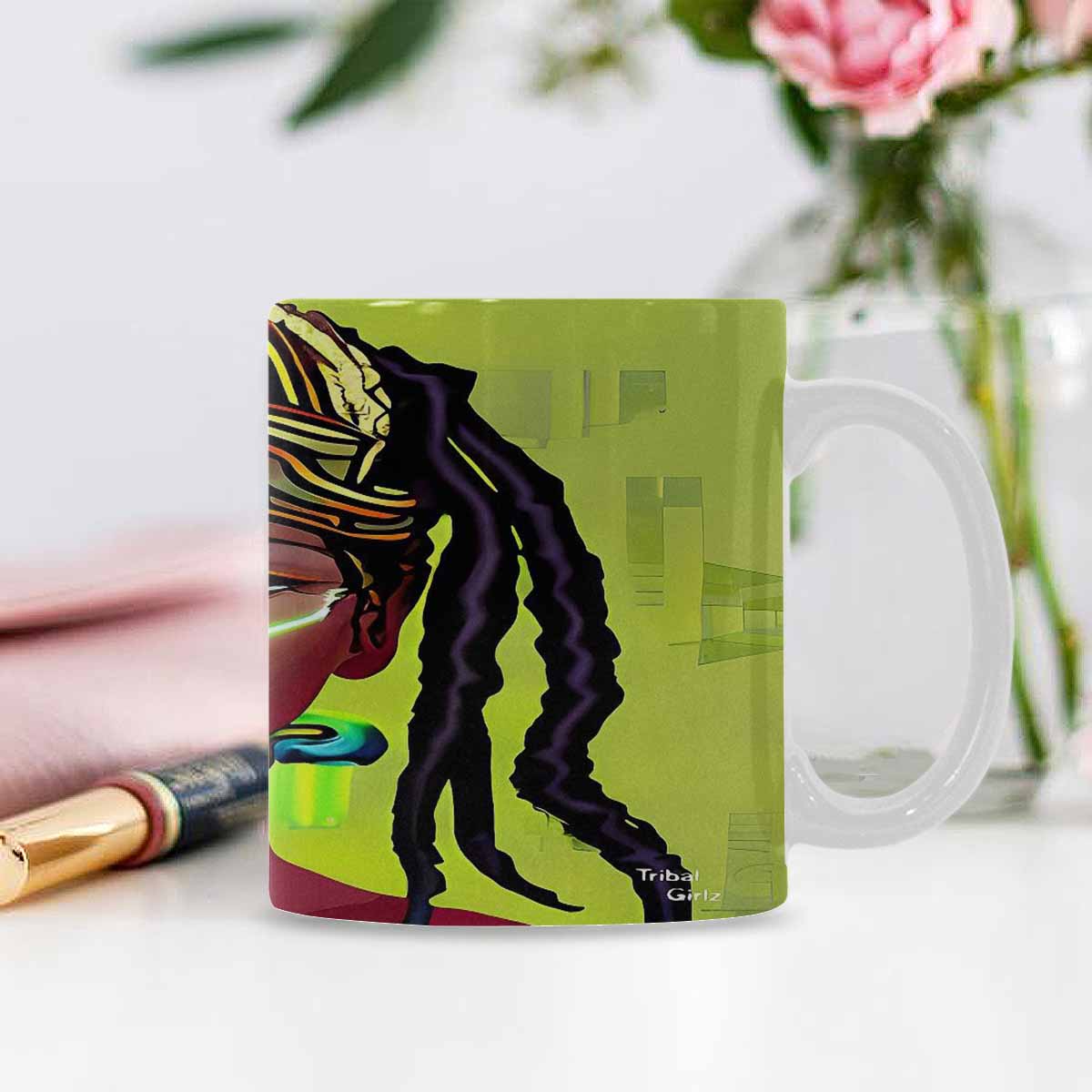 Dreads & Braids, coffee mug, african tribalgirlz Fulangiara 44