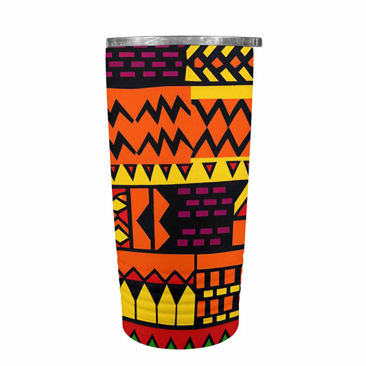 African Art, stainless steel insulated tumbler, travel mug, design 38