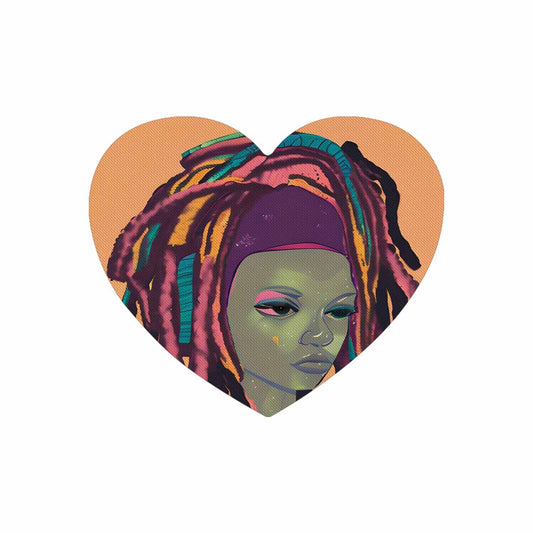 Dreads & Braids, heart shape mouse pad, Fulangiara 9