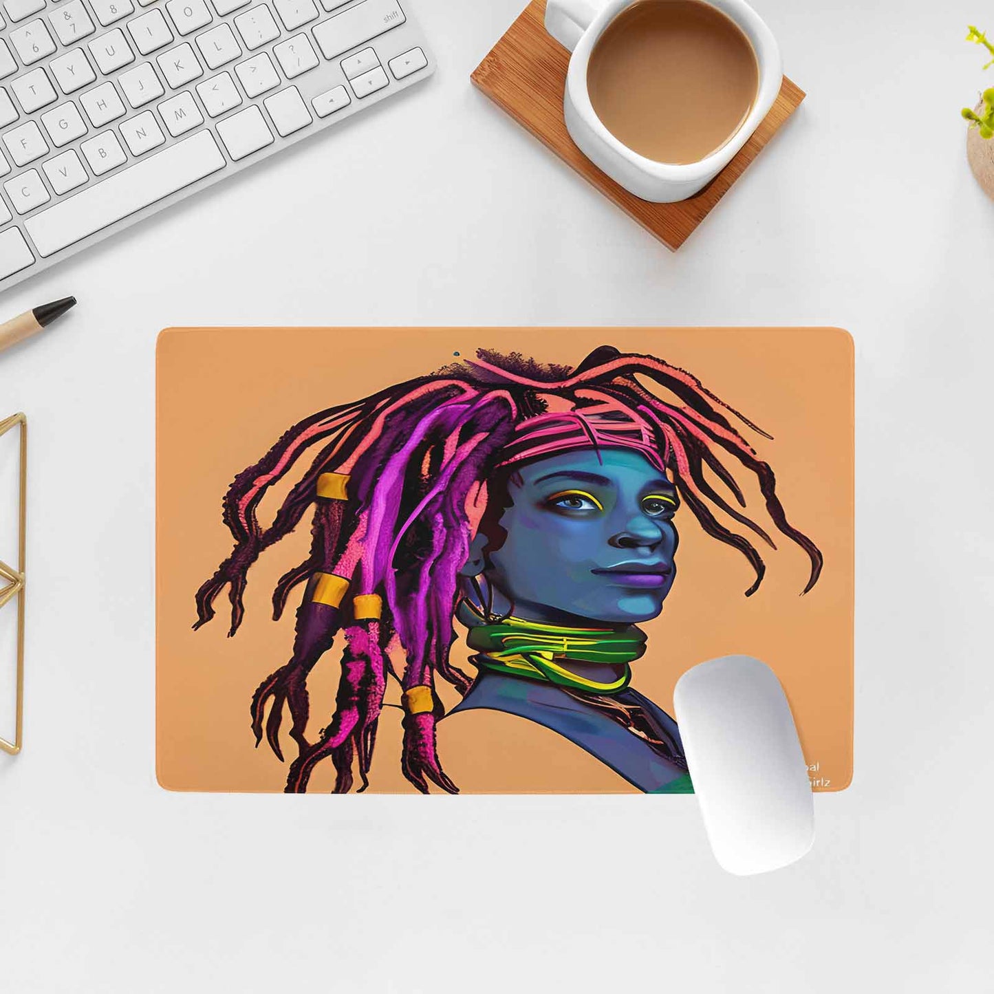 Dreads & Braids, 23 x 16 in amazing design mouse pad, Fulangiara 10