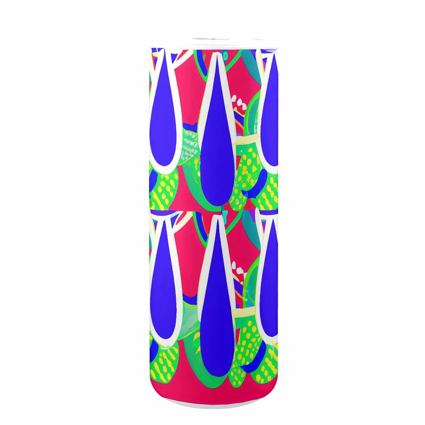 African Art, tall stainless steel insulated tumbler, travel mug, design 33