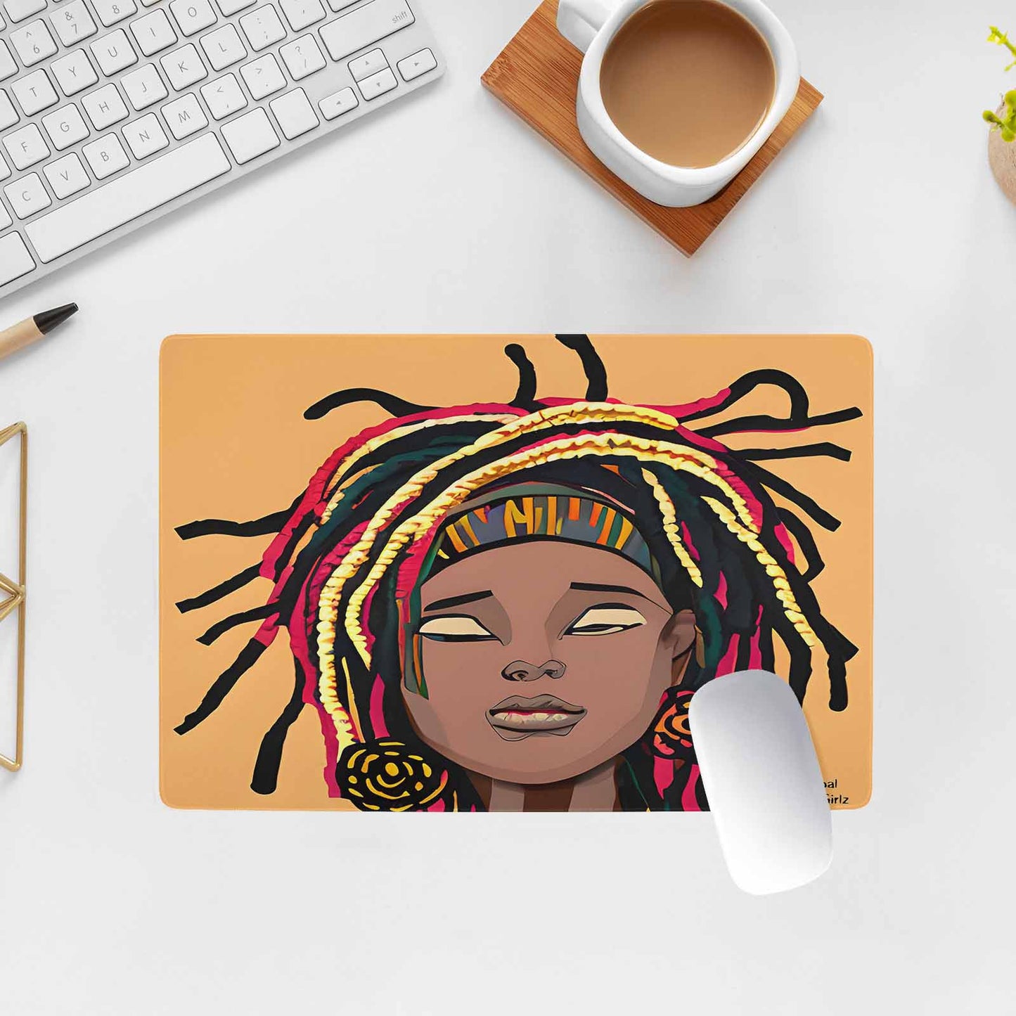 Dreads & Braids, 23 x 16 in amazing design mouse pad, Fulangiara 20