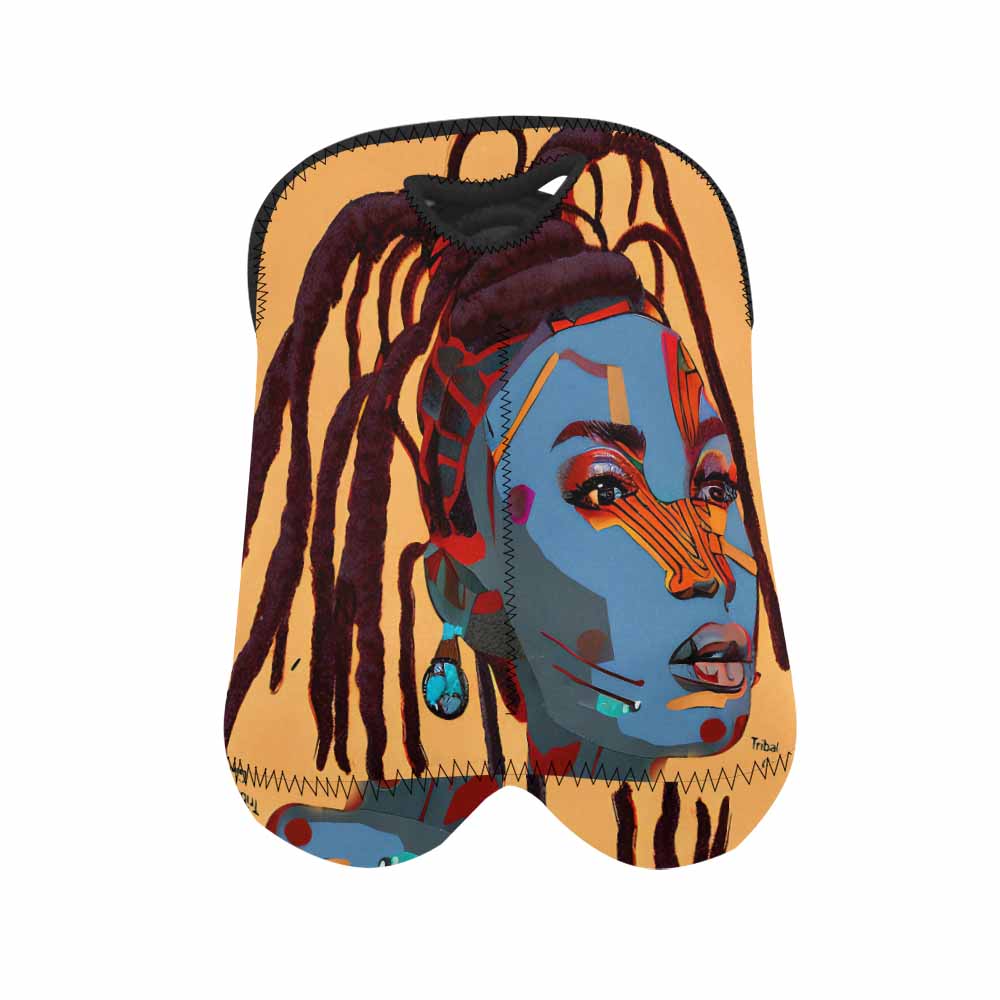 Dreads & Braids, 2 bottle wine bag, picnic or gift, african tribalgirlz Fulangiara 23