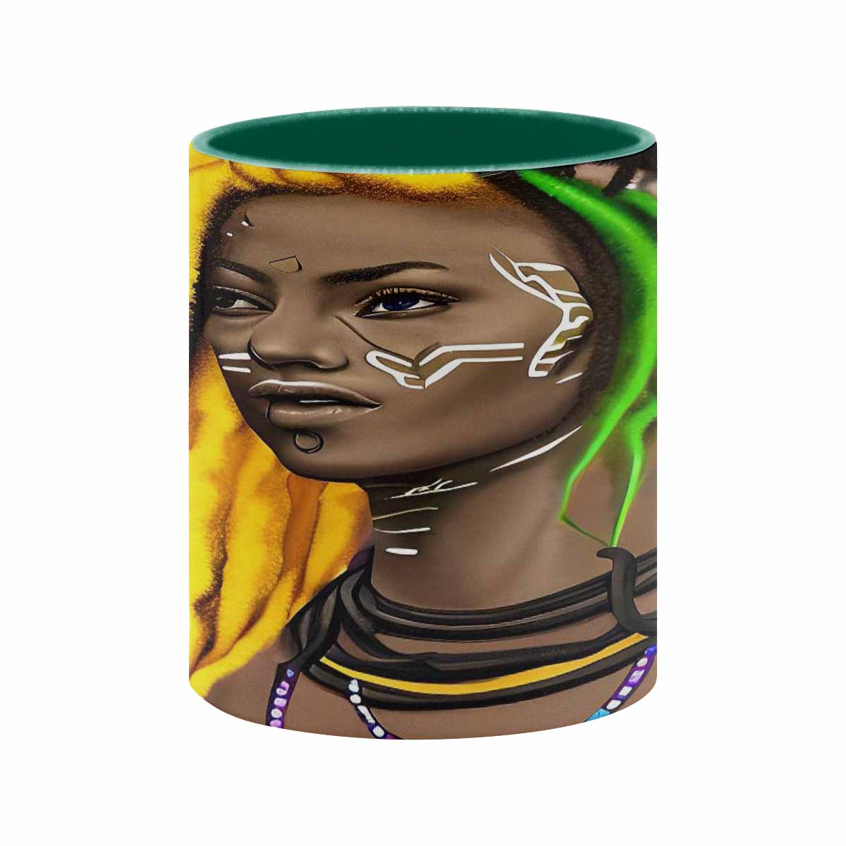 Dreads & Braids, custom color edge coffee mug, african tribalgirlz Fulangiara 1