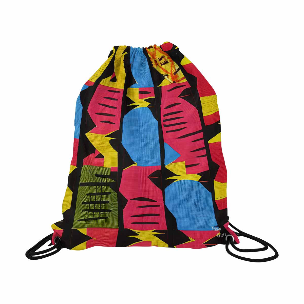 African artsy drawstring sling bag, design 31