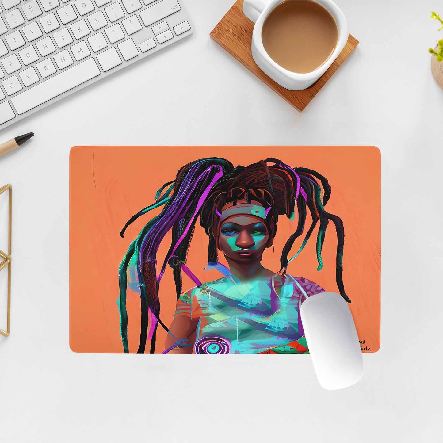 Dreads & Braids, 23 x 16 in amazing design mouse pad, Fulangiara 32