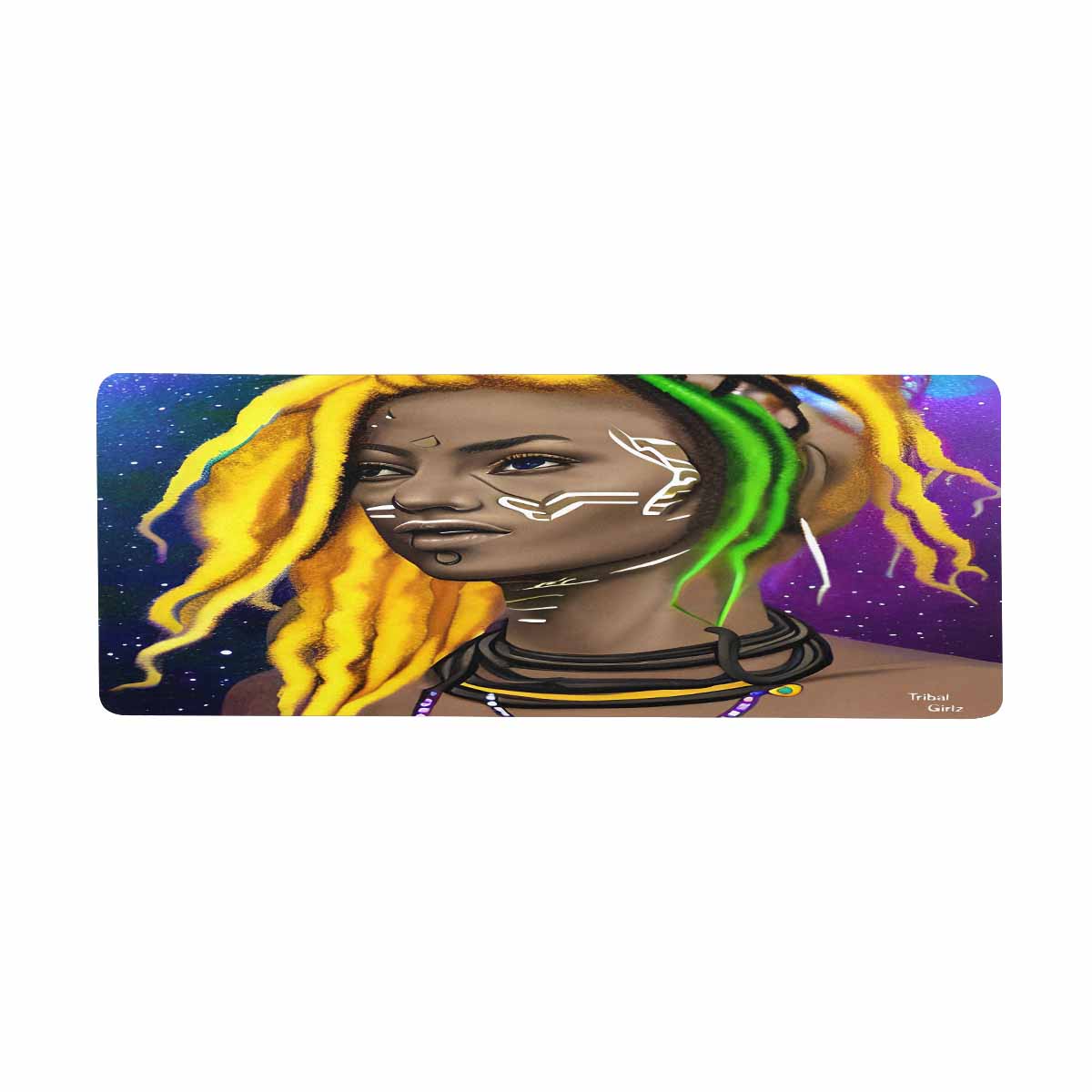 Dreads & Braids, 31 x 12 in large mouse pad, Fulangiara 1