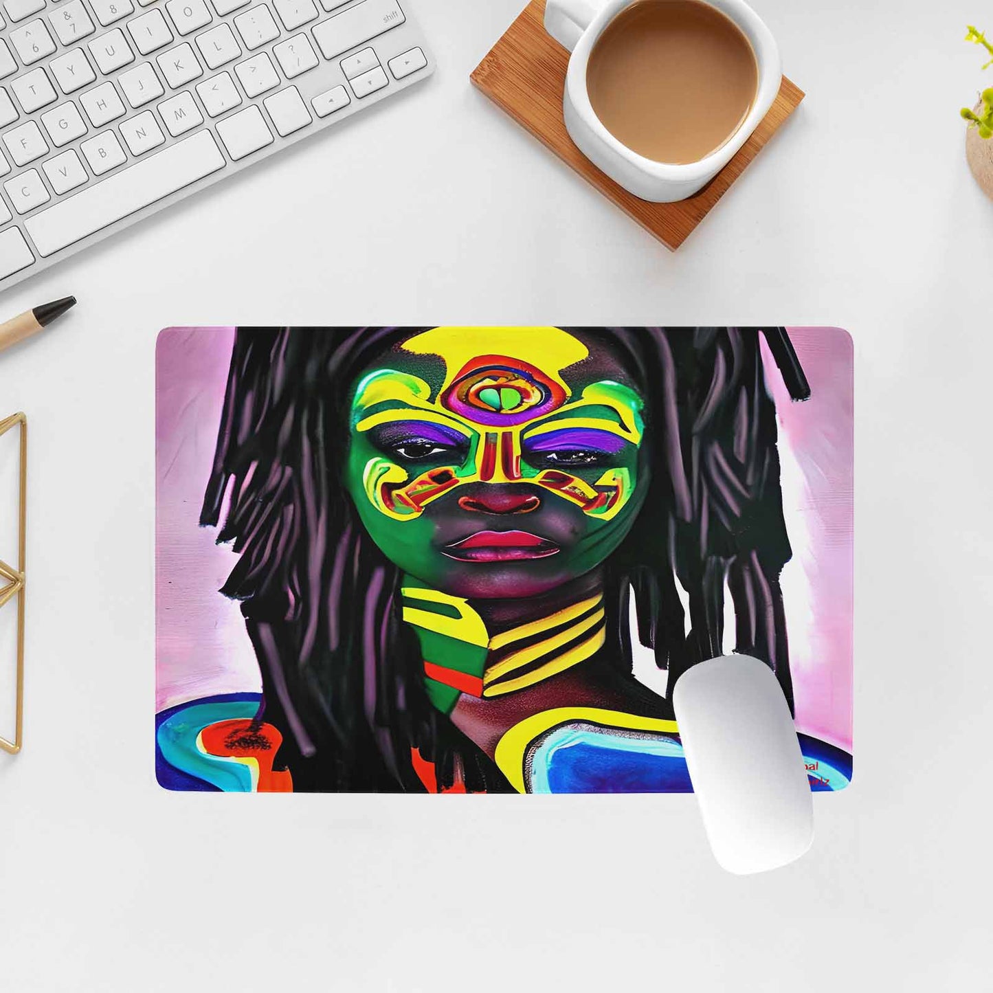 Dreads & Braids, 23 x 16 in amazing design mouse pad, Fulangiara 15