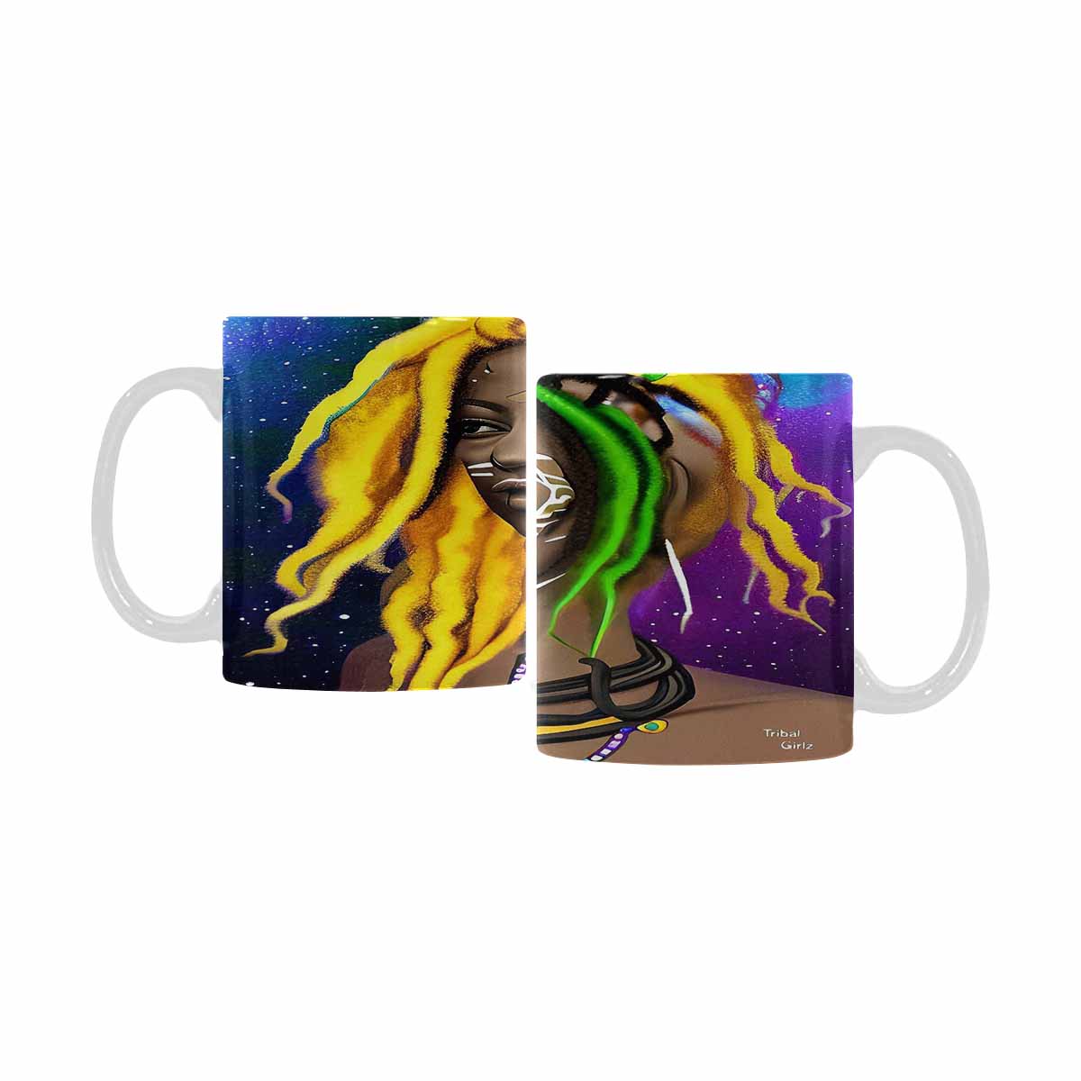 Dreads & Braids, coffee mug, african tribalgirlz Fulangiara 1