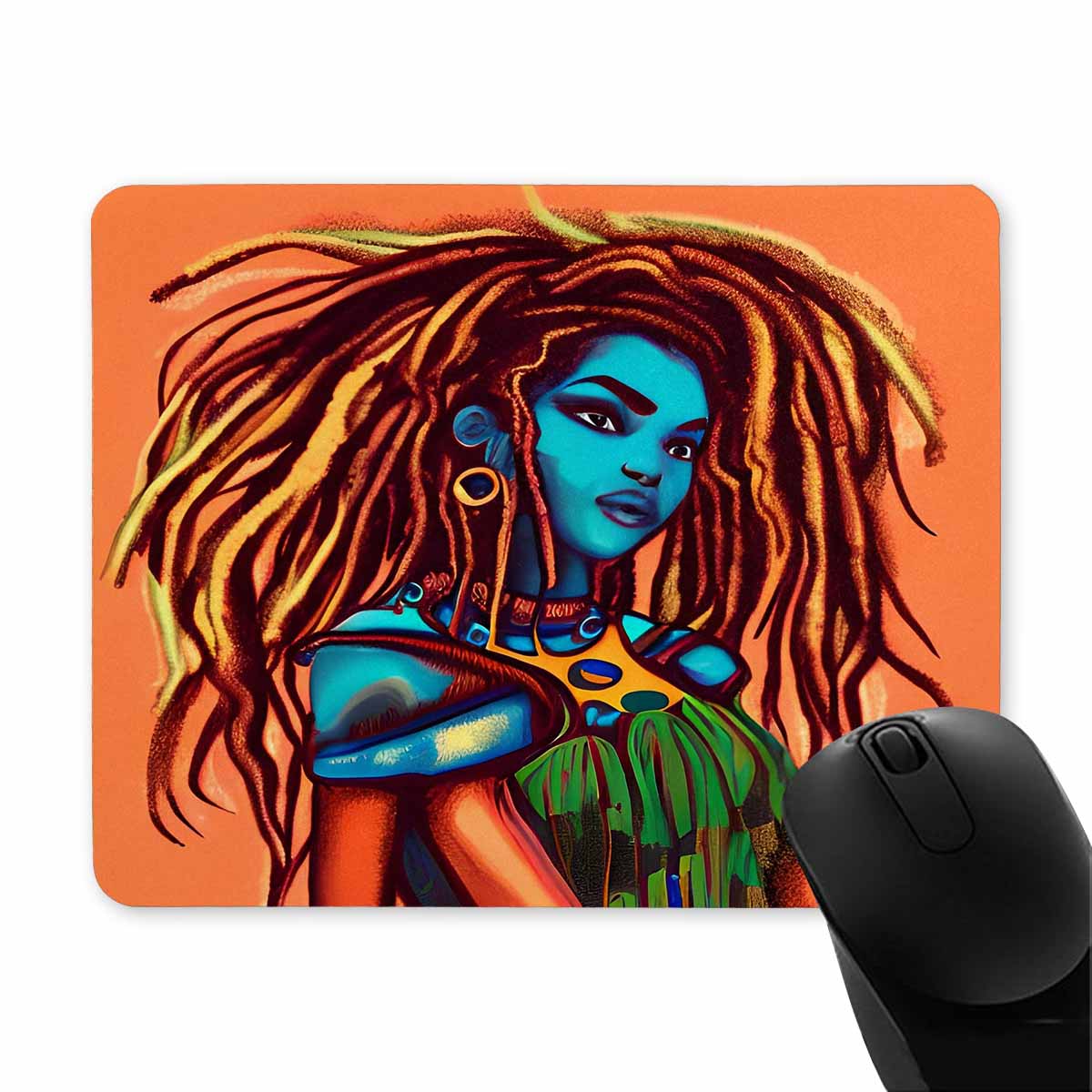 Dreads & Braids, 9 x 7 in amazing design mouse pad, Fulangiara 30