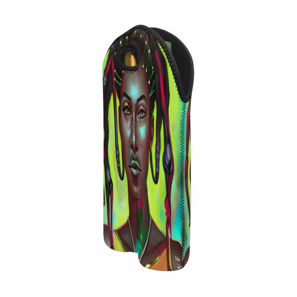 Dreads & Braids, 2 bottle wine bag, picnic or gift, african tribalgirlz Fulangiara 31