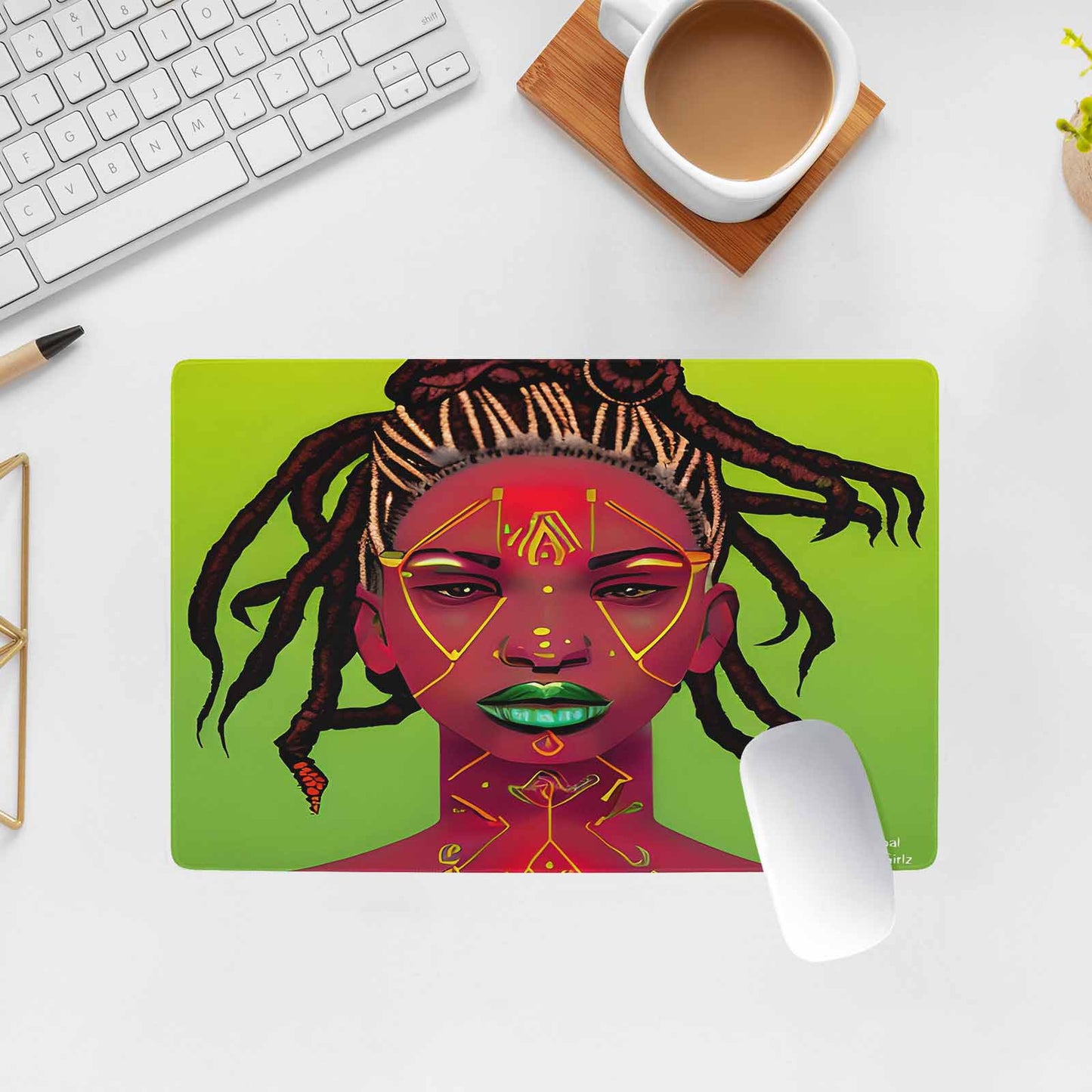 Dreads & Braids, 23 x 16 in amazing design mouse pad, Fulangiara 49