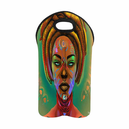 Dreads & Braids, 2 bottle wine bag, picnic or gift, african tribalgirlz Fulangiara 46