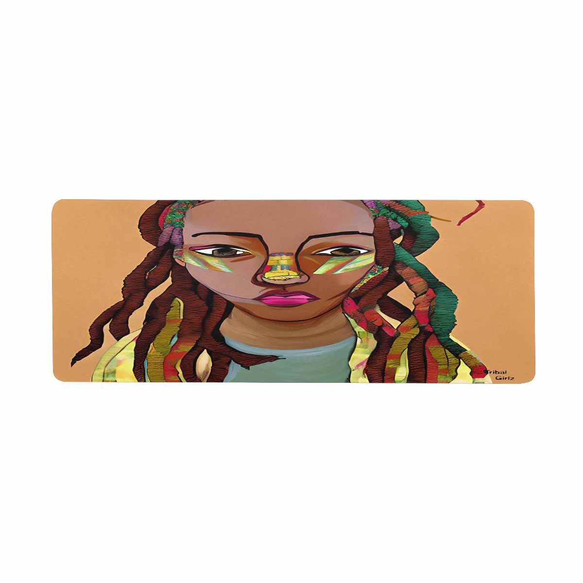 Dreads & Braids, 31 x 12 in large mouse pad, Fulangiara 26