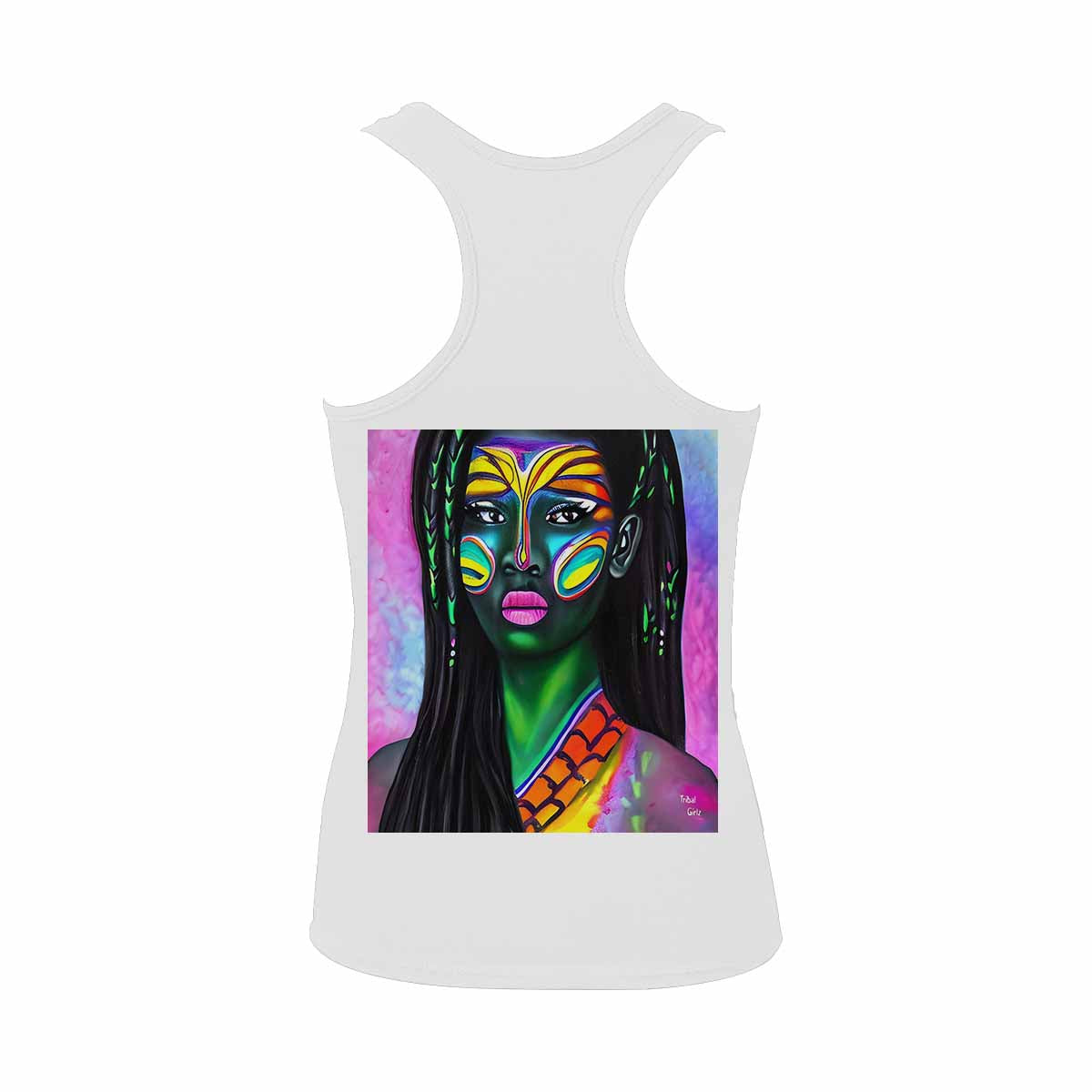 Dreads & Braids, WHITE tank top, cotton, african tribal, full image Fulangiara 19