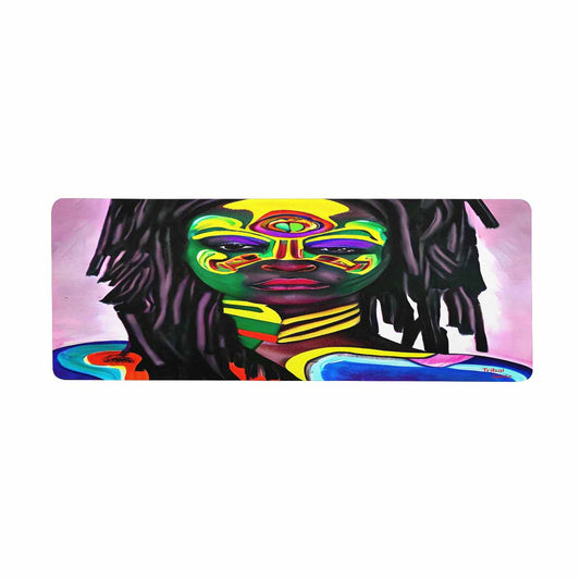 Dreads & Braids, 31 x 12 in large mouse pad, Fulangiara 15