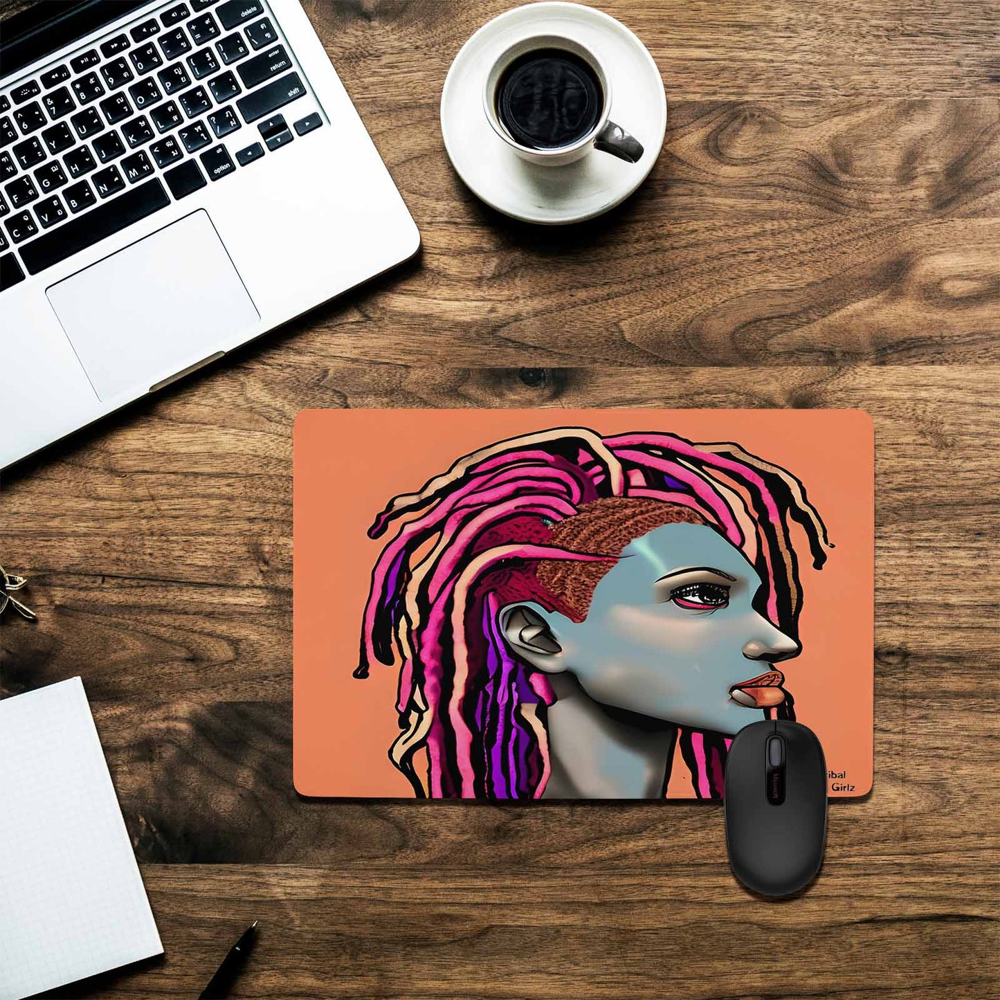 Dreads & Braids, 23 x 16 in amazing design mouse pad, Fulangiara 5