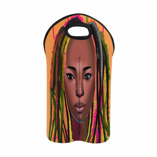 Dreads & Braids, 2 bottle wine bag, picnic or gift, african tribalgirlz Fulangiara 12