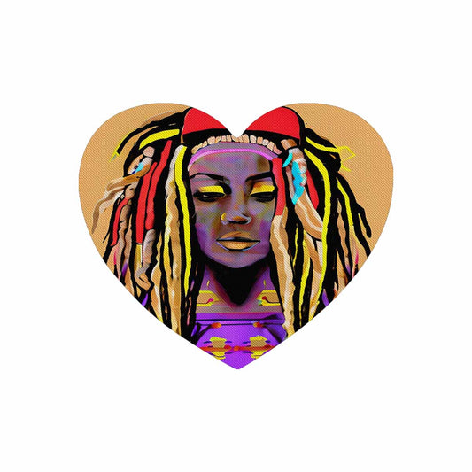 Dreads & Braids, heart shape mouse pad, Fulangiara 14