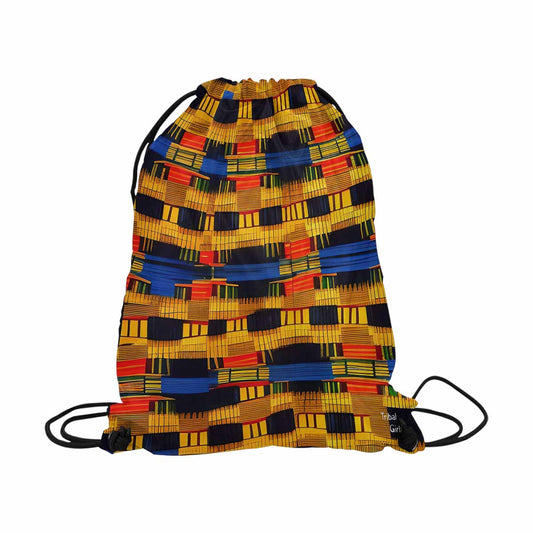 African artsy drawstring sling bag, design 27