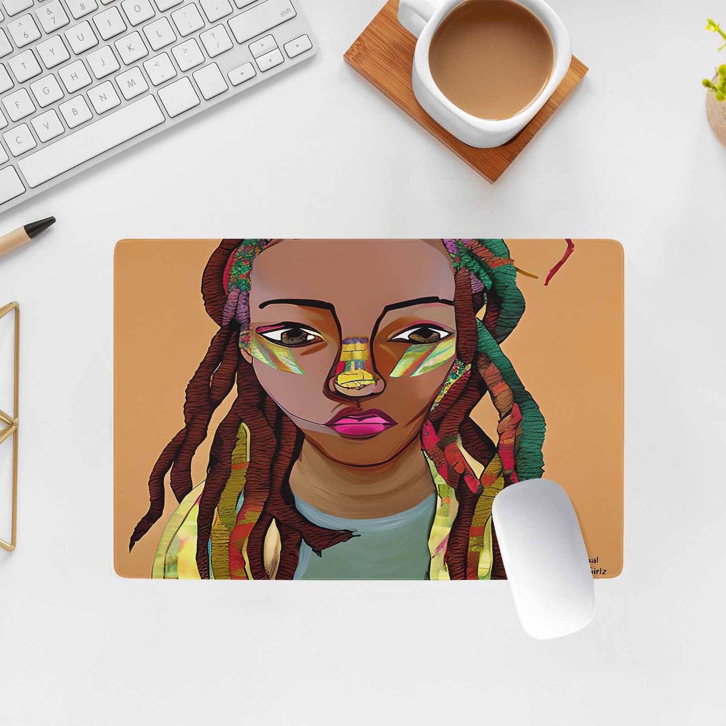 Dreads & Braids, 23 x 16 in amazing design mouse pad, Fulangiara 26