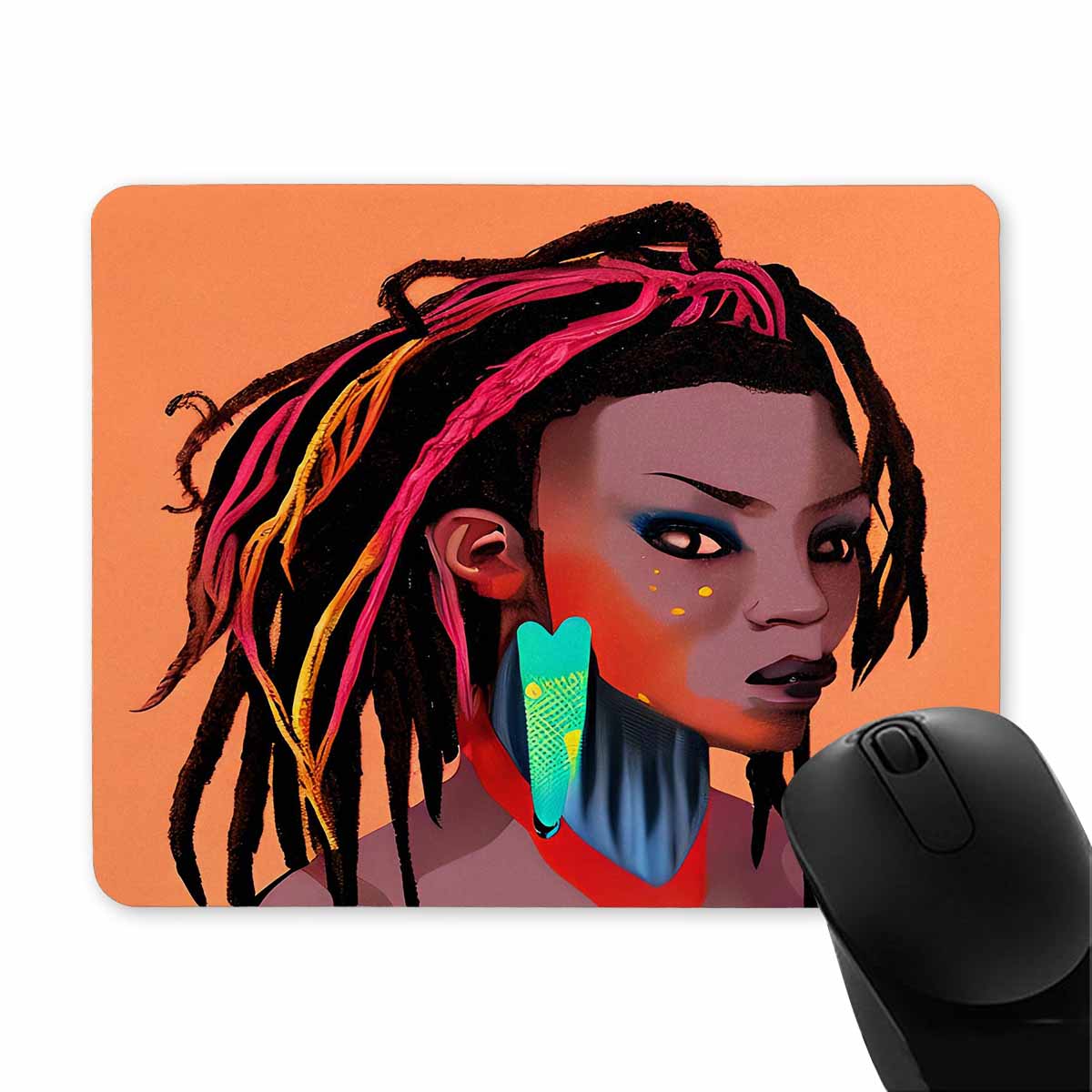 Dreads & Braids, 9 x 7 in amazing design mouse pad, Fulangiara 27