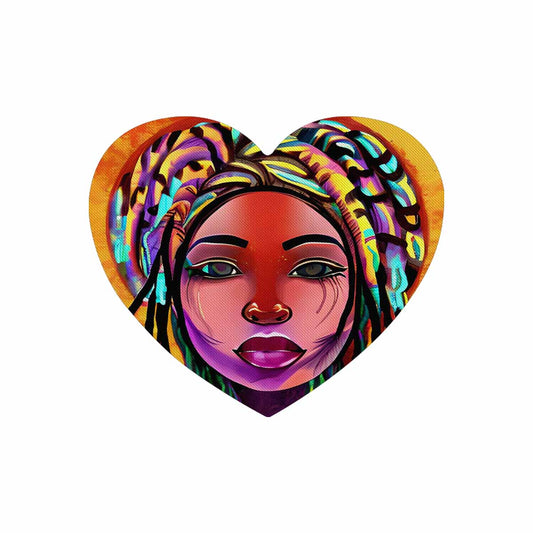 Dreads & Braids, heart shape mouse pad, Fulangiara 22