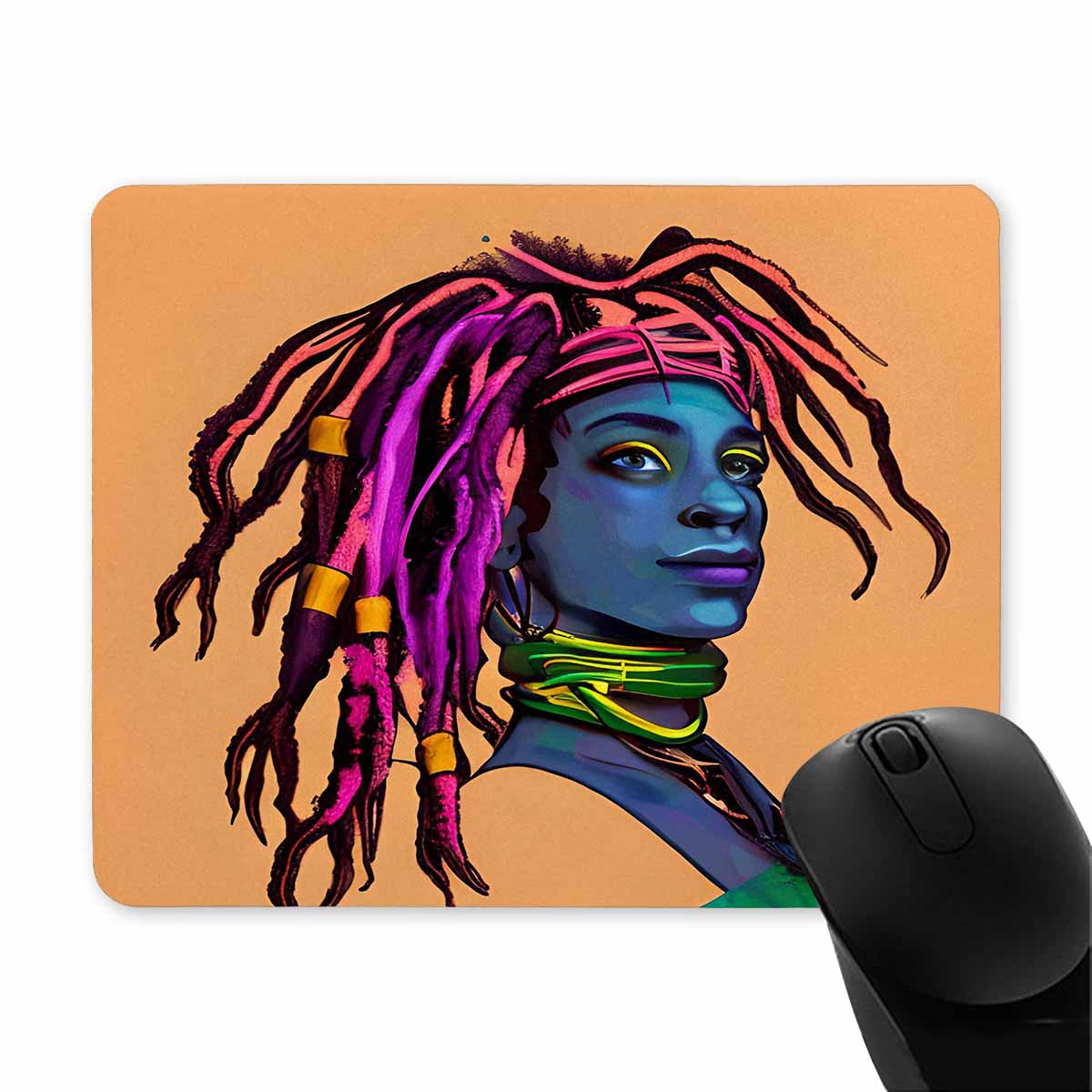 Dreads & Braids, 9 x 7 in amazing design mouse pad, Fulangiara 10