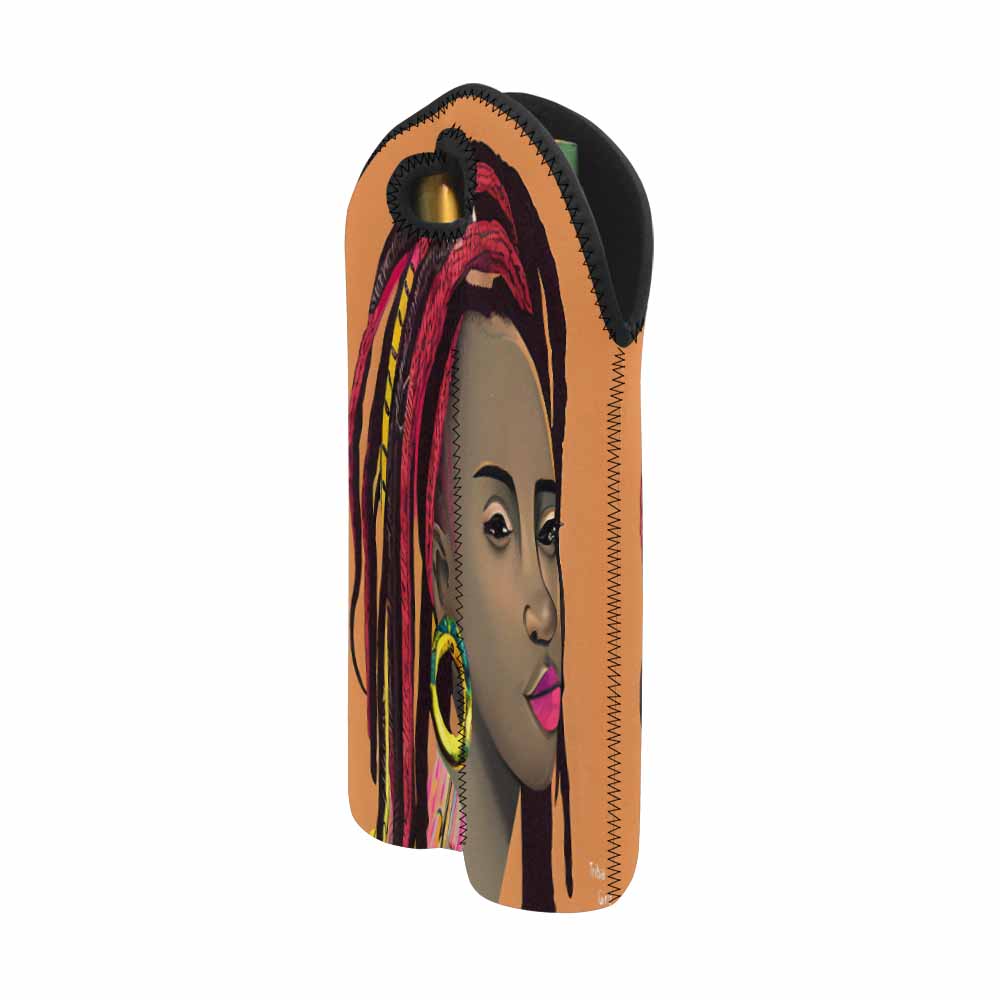 Dreads & Braids, 2 bottle wine bag, picnic or gift, african tribalgirlz Fulangiara 4