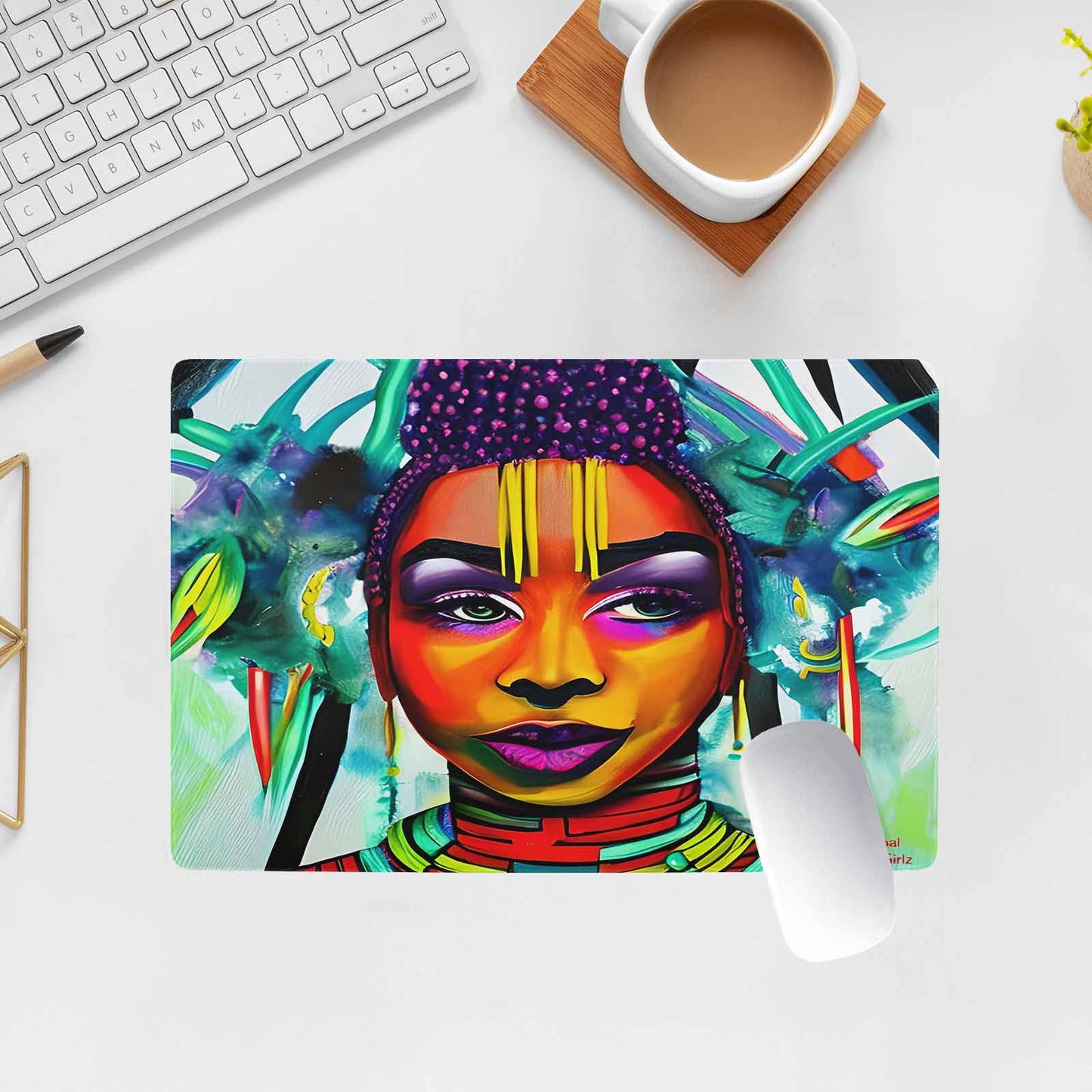 Dreads & Braids, 23 x 16 in amazing design mouse pad, Fulangiara 35