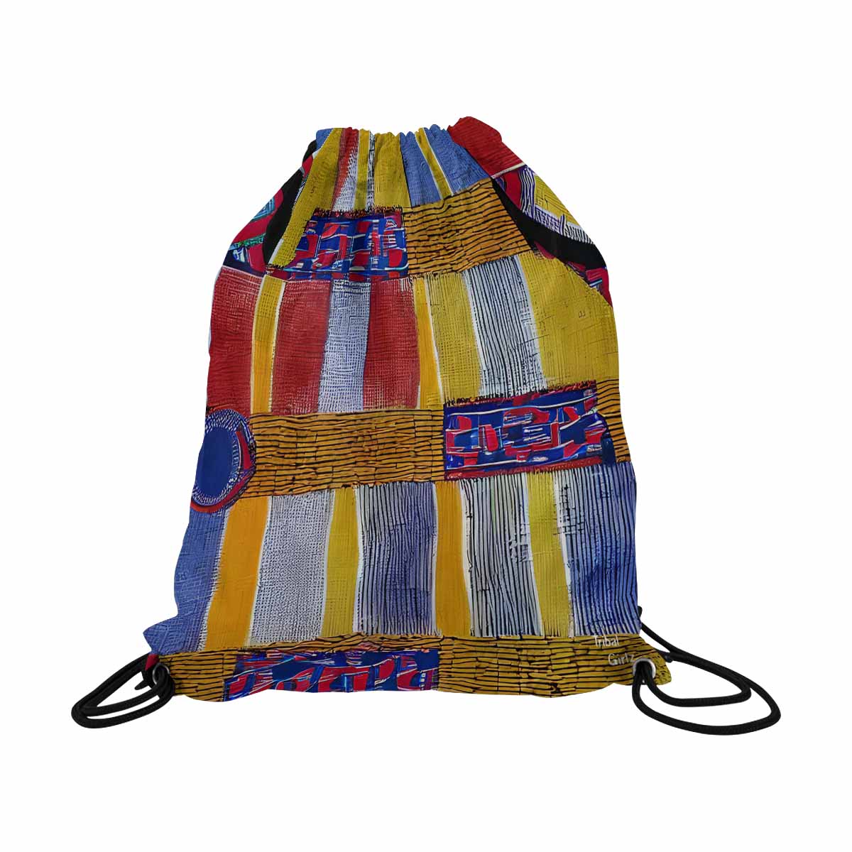 African artsy drawstring sling bag, design 20