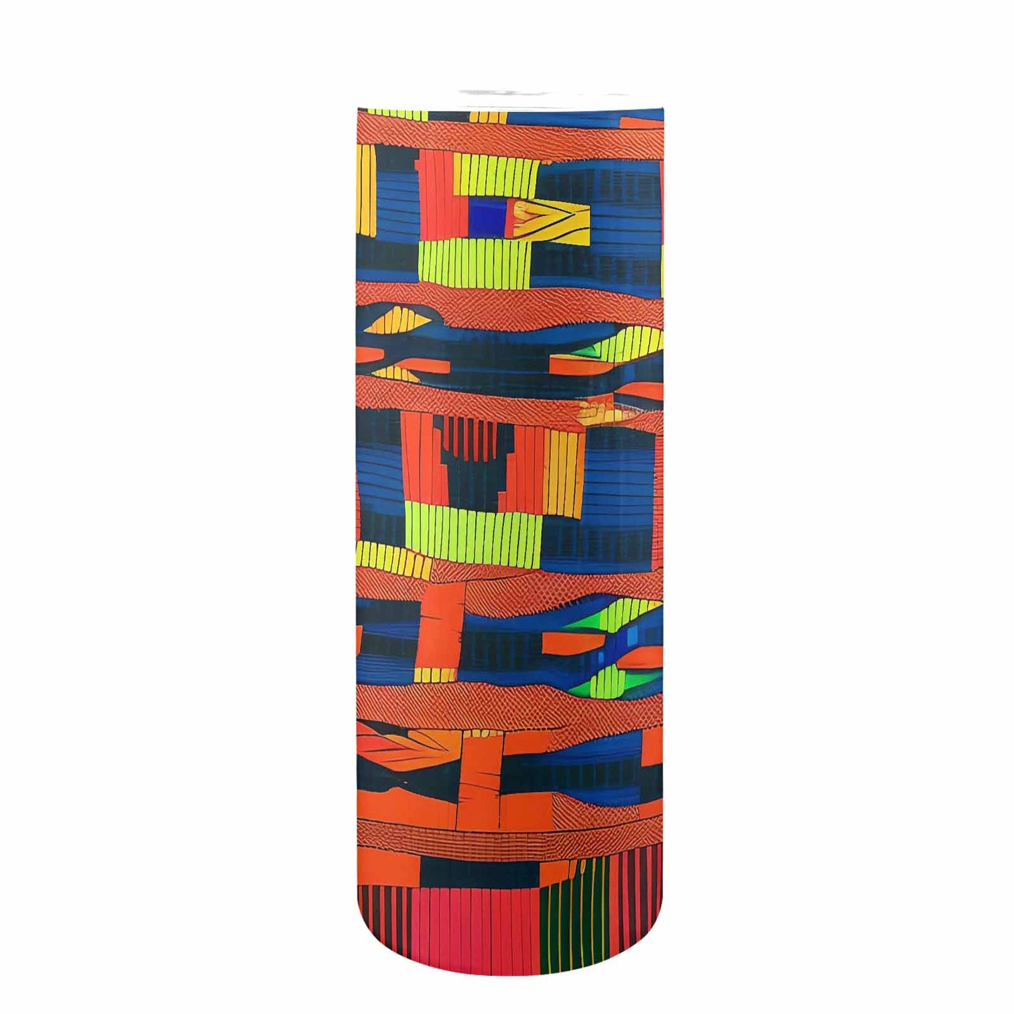 African Art, tall stainless steel insulated tumbler, travel mug, design 44