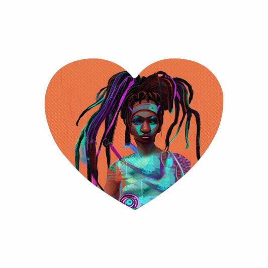 Dreads & Braids, heart shape mouse pad, Fulangiara 32